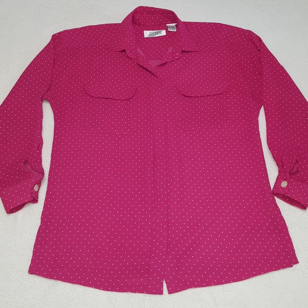 JOSEPHINE Women´s Pink Polka Dot Tunic Top, Size M